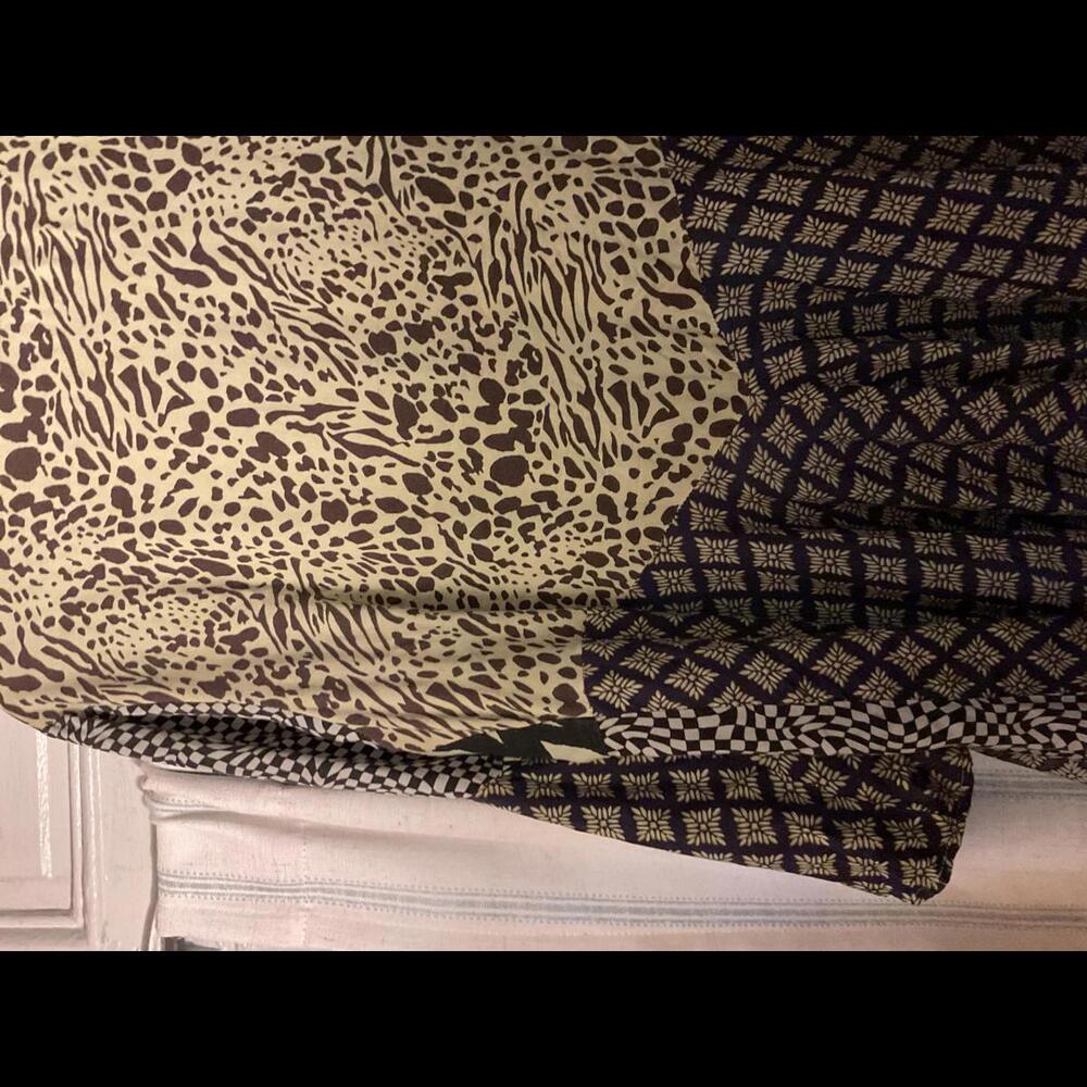 Sacred Threads Mixed Fabric Greens And Black Kimo… - image 7